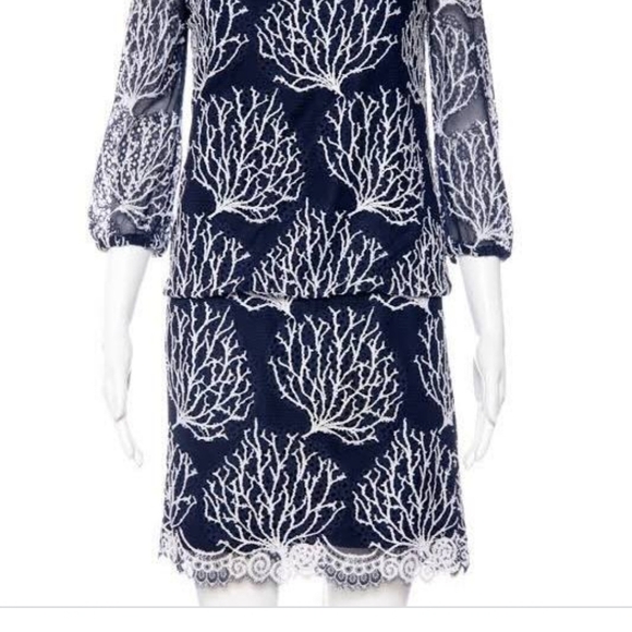 Lilly Pulitzer Navy and White Coral Dress - Picture 2 of 5